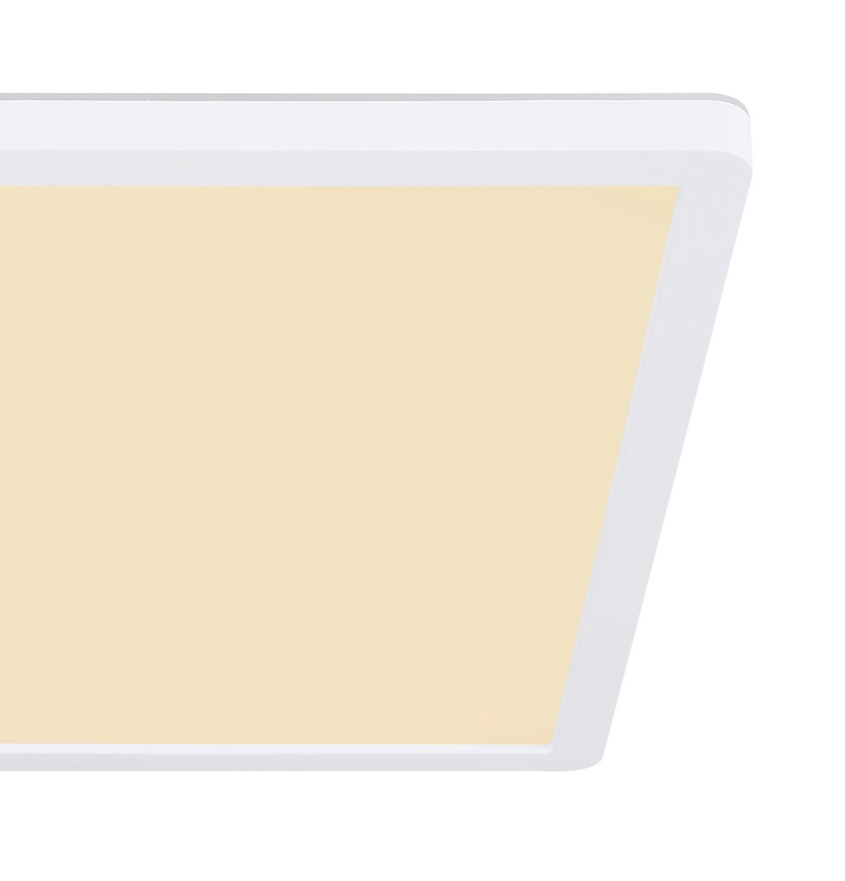 LED-DECKENLEUCHTE SAPANA L: 29,4 CM WEISS - Weiss/Opal, Basics, Kunststoff (29,4/29,4/2,5cm) - Globo
