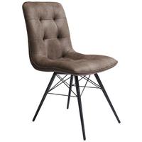 KRZESŁO KAROL -HOM IN- - czarny/brązowy, Design, metal/tkanina (48/88/62cm) - Hom`in