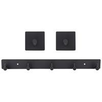 Zidna Vješalica Bert - crna, Moderno, metal (35,5/3,3/3,5cm) - Modern Living