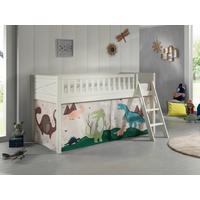Spielbett Scott ca. 90x200 cm Weiß - Naturfarben/Weiß, ROMANTIK / LANDHAUS, Holz (90/200cm) - Vipack