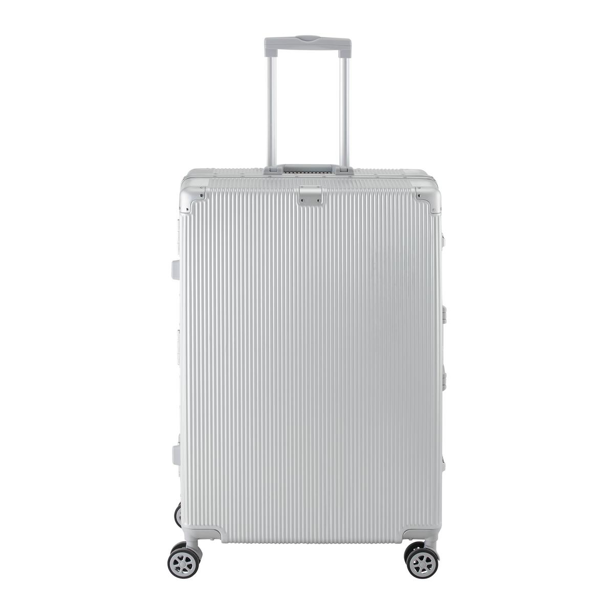Reisekoffer Miami L Silberfarben - Silberfarben, MODERN, Kunststoff/Textil (51/31/78cm) - Mömax