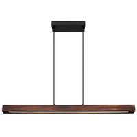 Viseča Led-svetilka 15536h Tibeon - črna/temno rjava, Natur, kovina/umetna masa (90/8/120cm) - Globo