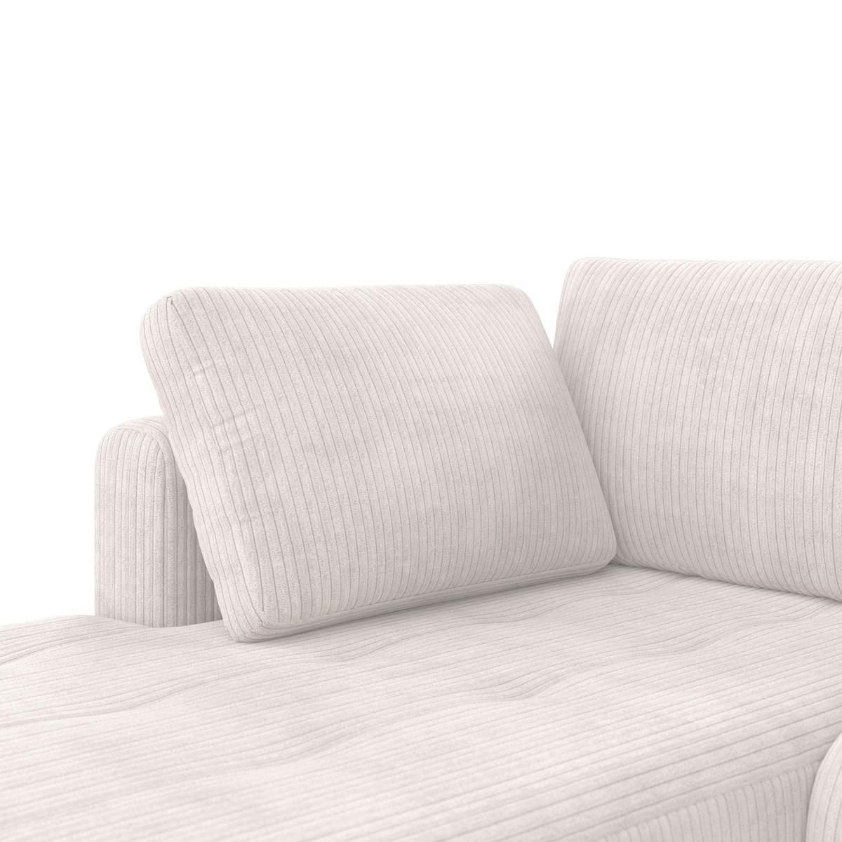 Canapea modulara GIA - alb, Modern, lemn/textil (261/94/197cm) - Bessagi Home