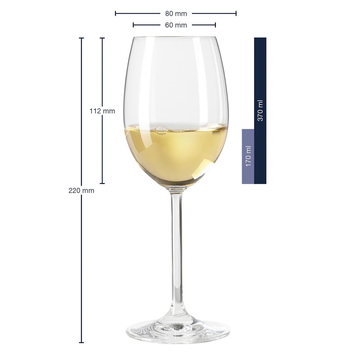 KOMPLET SZKŁA STOŁOWEGO 063315 - przejrzysty, Basics, szkło (7,7/22,2cm) - Leonardo