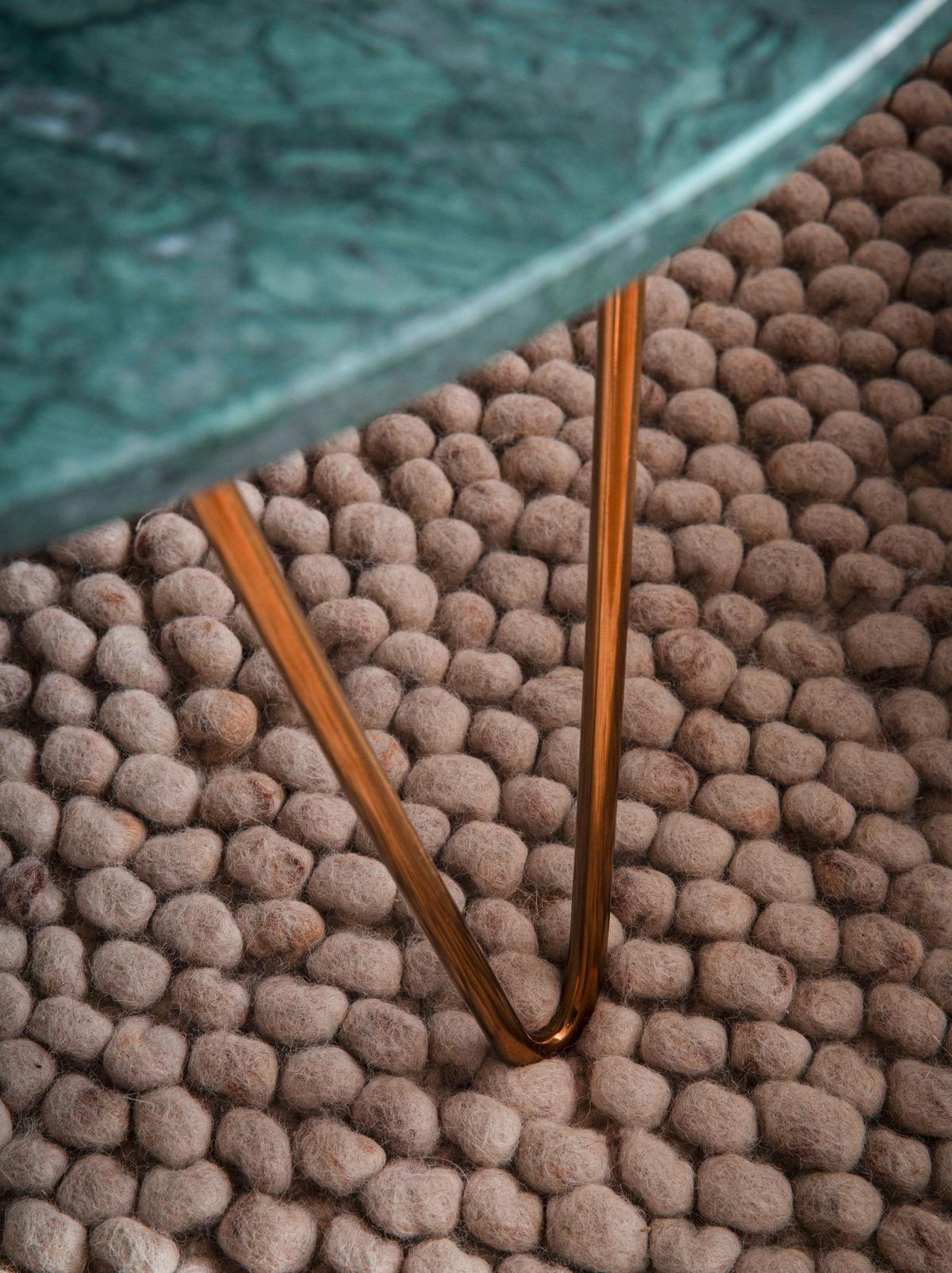 Klubska Miza Marble, Marmor, Zelena - zlate barve/zelena, Design, kamen/kovina (70/70/35cm) - Livetastic