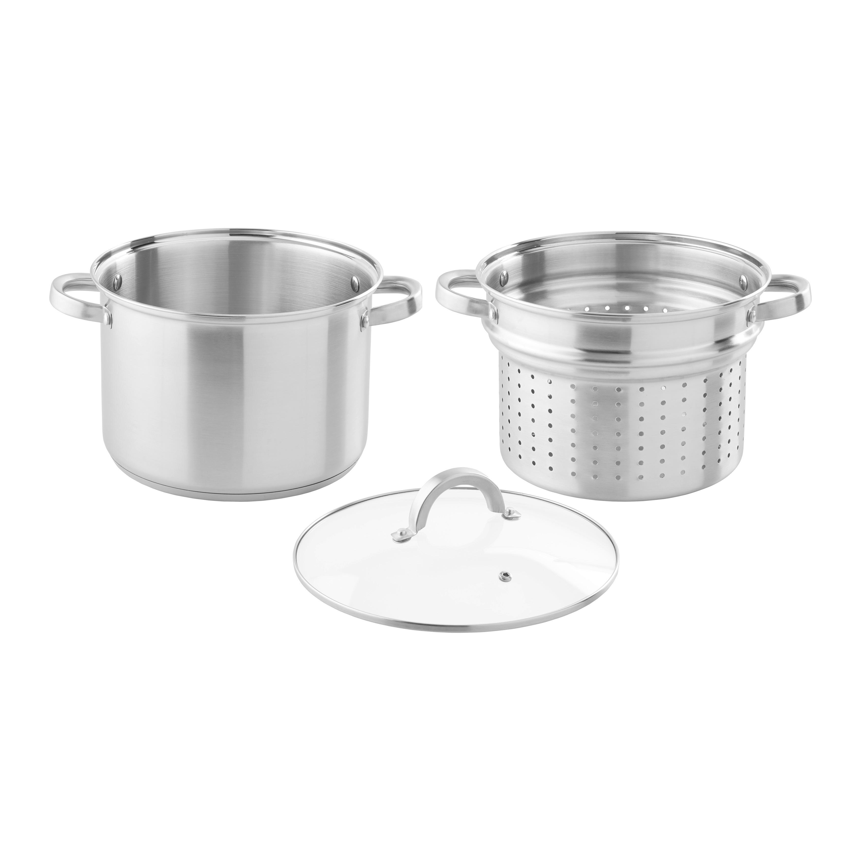 Oală Universal - 3 în 1 - străveziu/culoare inox, Konventionell, sticlă/metal - Mömax