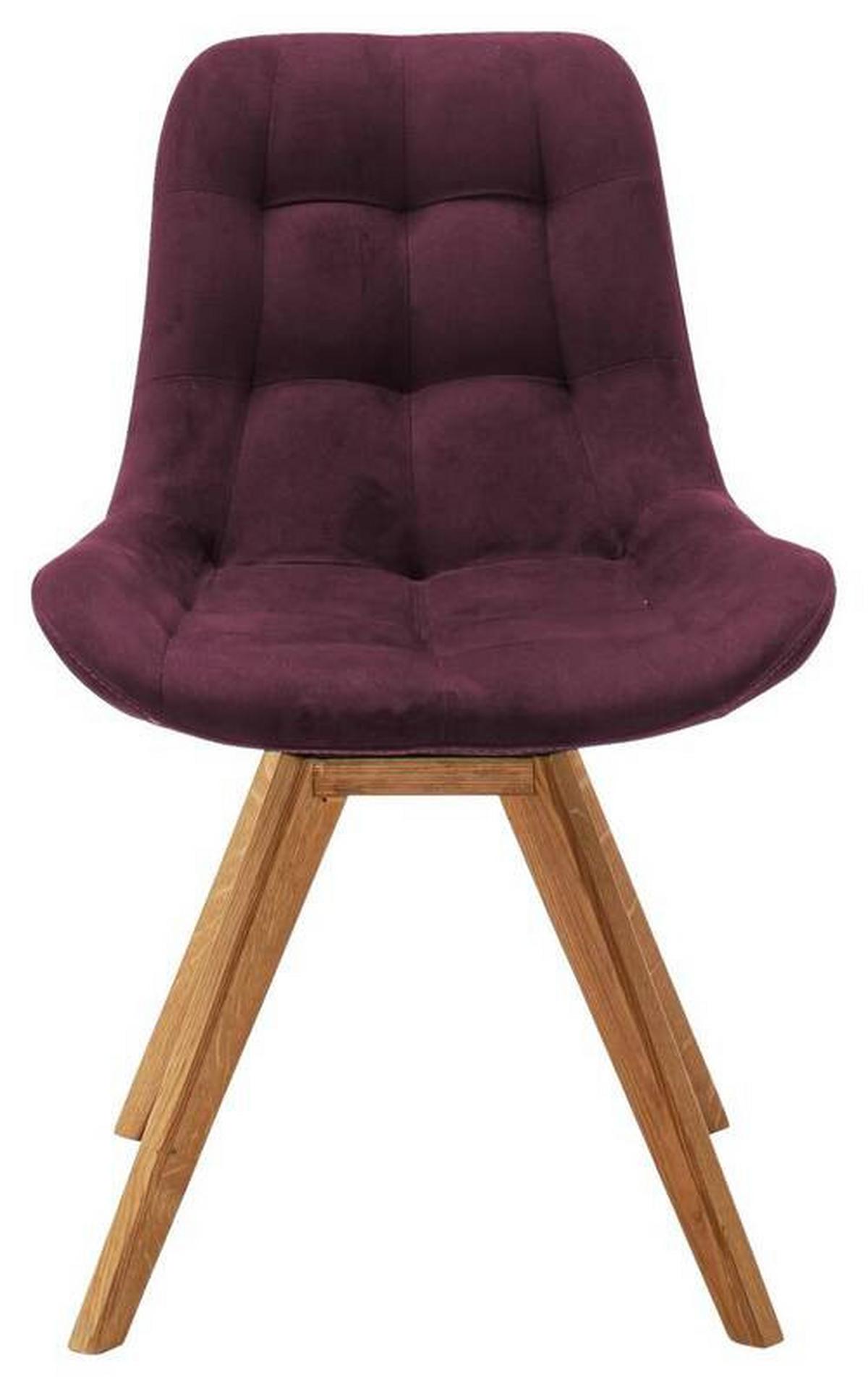 KRZESŁO BELFAST - bordowy, Konventionell, tkanina/drewno (56/84/63cm) - Carryhome