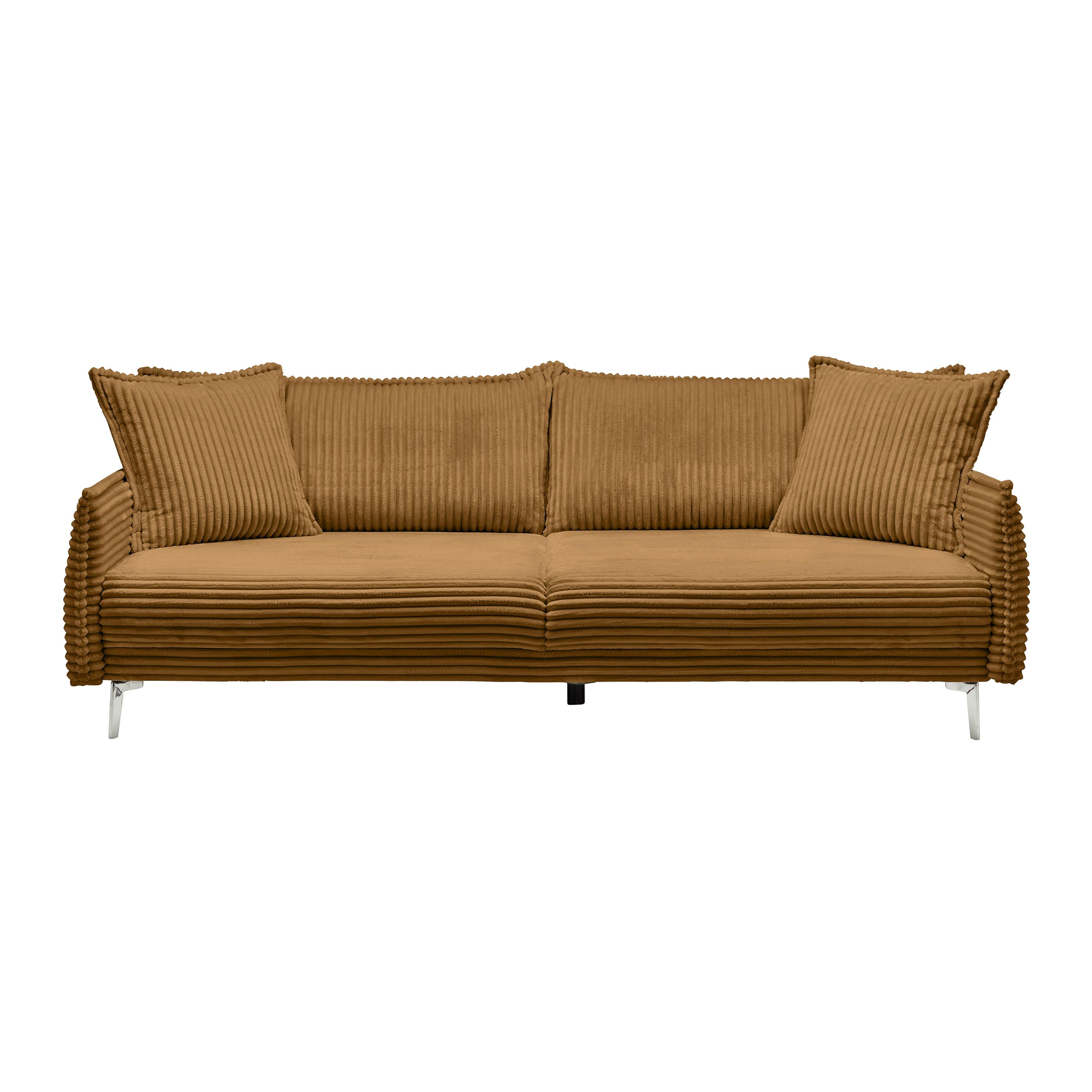 Mega Sofa Kiss - boje senfa/boje kroma, Moderno, drvo/metal (241/90/117cm) - Mömax