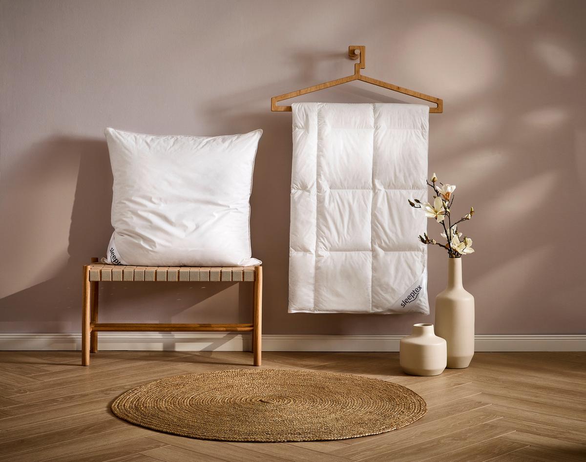 KOŁDRA CAŁOROCZNA DEVON - biały, Basics, materiały naturalne/tkanina (135/200cm) - Sleeptex