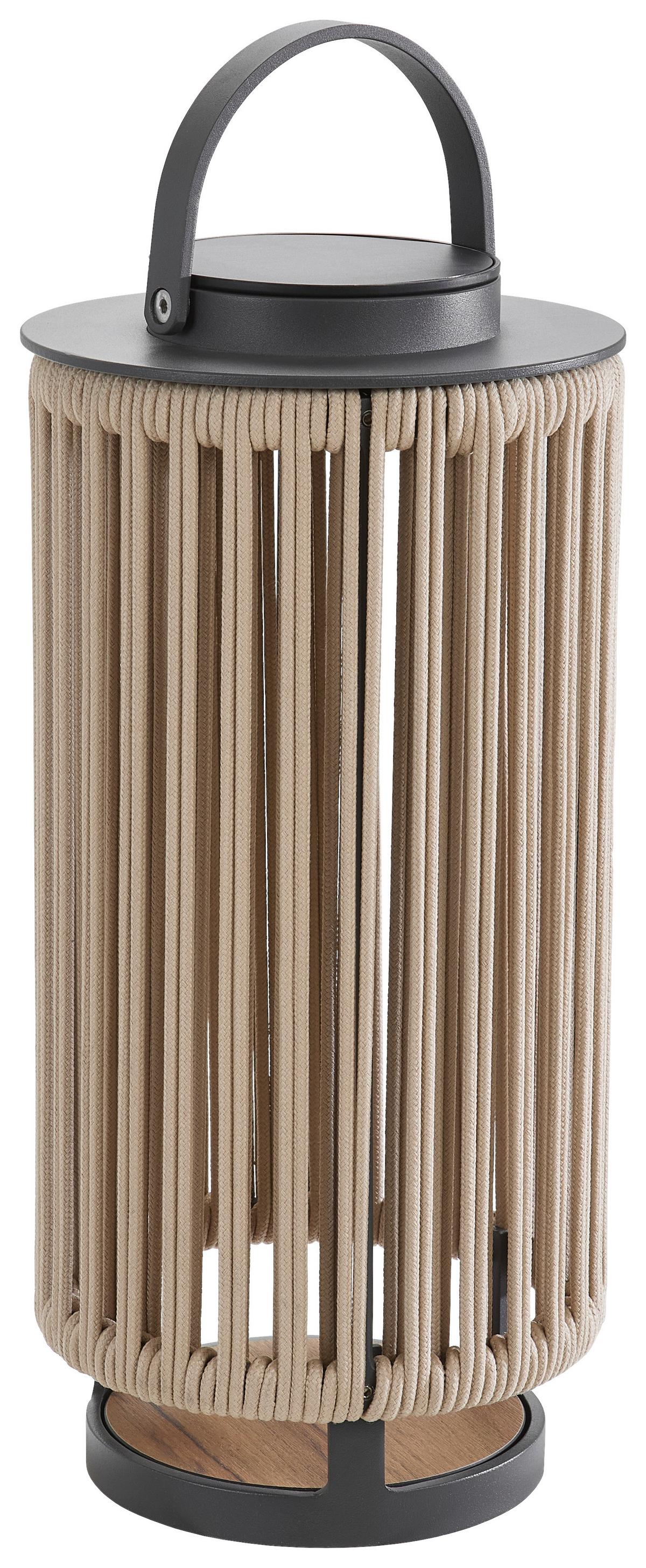 LAMPA SOLARNA LUMIN -EXKLUSIV- - kolor naturalny/ciemnoszary, Design, tworzywo sztuczne/metal (21,5/45/21,5cm) - Ambia Garden