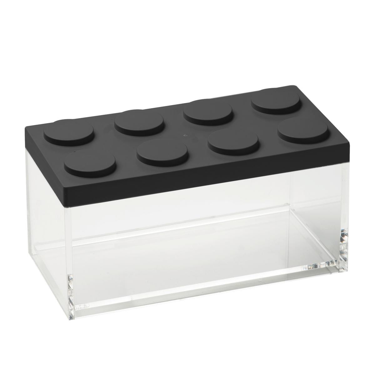 Vorratsdose Matea in Transparent/Schwarz ca. 1,5 l - Transparent/Schwarz, Kunststoff (10/20/10,5cm)