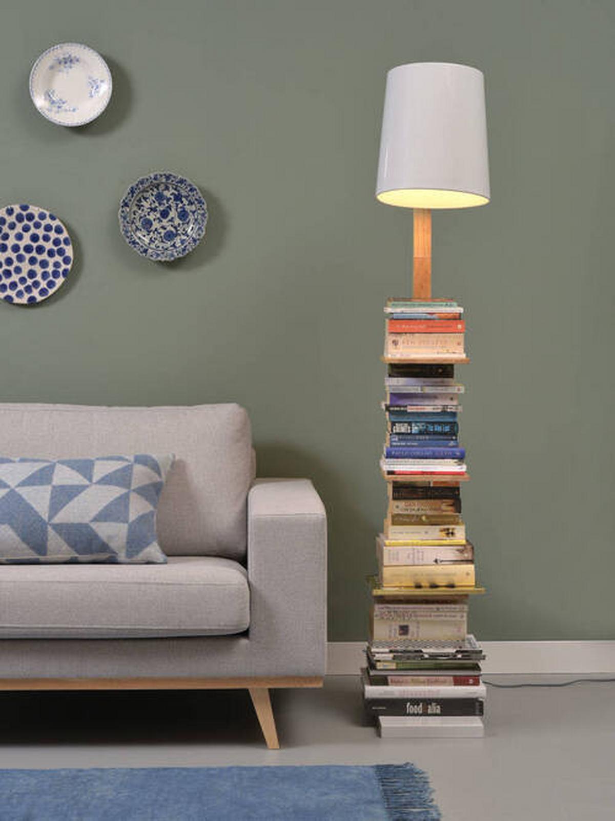 Állólámpa Cambridge/f/w - fehér, Design, fa/fém (30/168/49cm) - It's about Romi