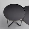 SOFFBORD EMMY - svart, Modern, metall/glas (70/55/40/55cm) - Mömax