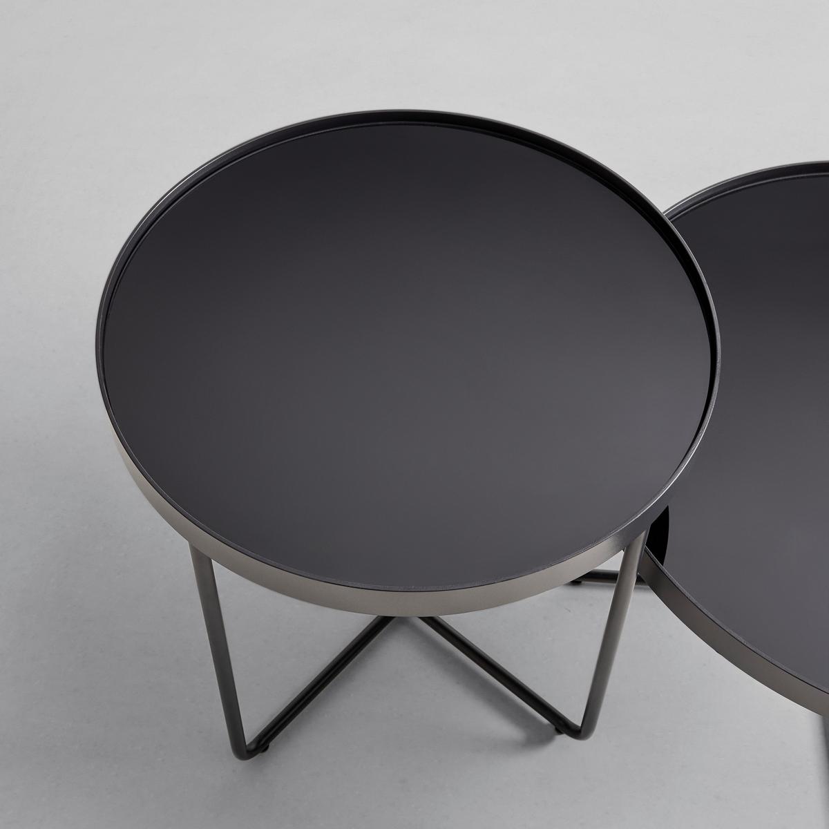 Couchtisch Emmy Schwarz - Schwarz, MODERN, Glas/Metall (70/55/70/55/40/55cm) - Mömax