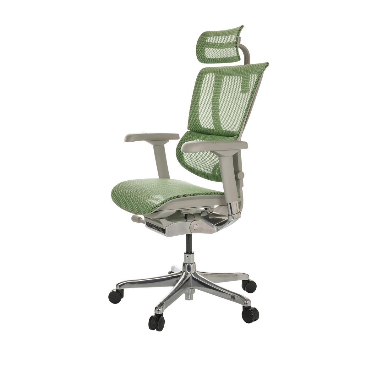 Pisarniški Stol Ergohuman Slim I G, Zelena - srebrne barve/zelena, Basics, kovina/umetna masa (69/116-138/66cm) - MID.YOU