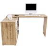 Pisalna Miza Prag 138, Barva Hrasta - barve hrasta/barve aluminija, Moderno, umetna masa/leseni material (138/74/50cm) - Mömax