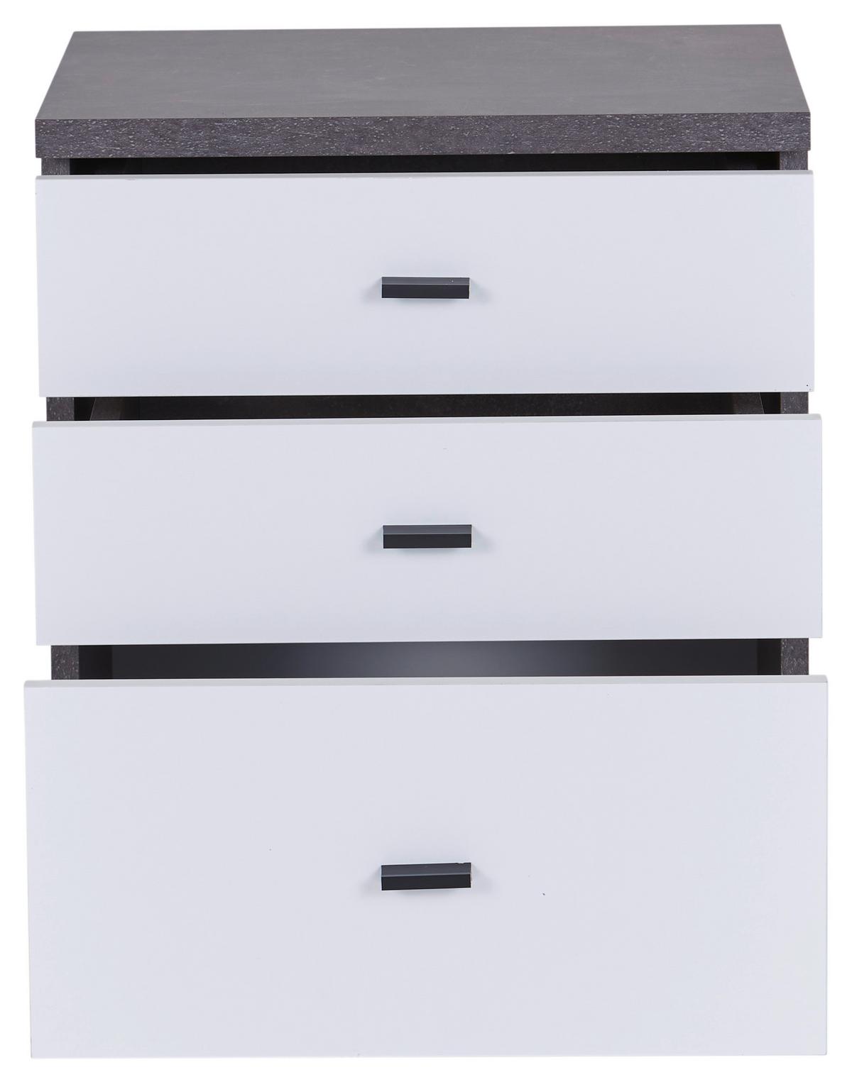 Predalnik Na Kolescih 4-You, Temno Siva, Bela - temno siva/bela, Moderno, umetna masa/leseni material (43/53/40cm) - Mömax