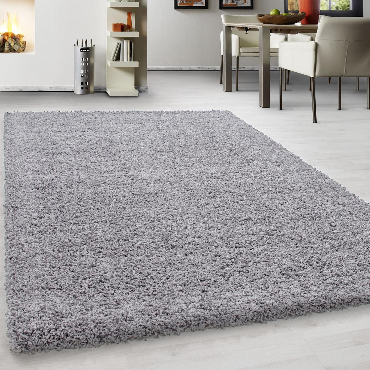 Hochflorteppich Life Lightgrey Hellgrau ca. 140x200cm - Hellgrau, KONVENTIONELL, Textil (140/200cm) - Novel