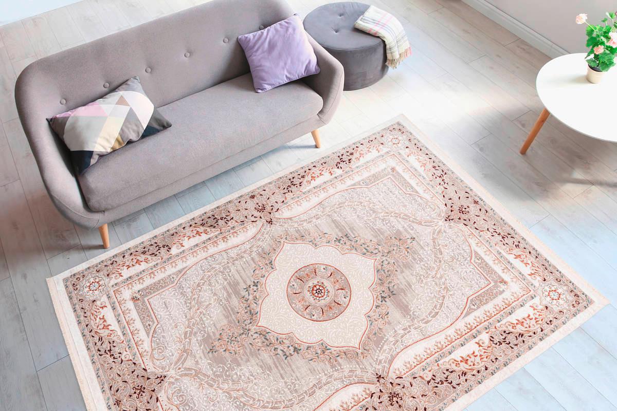 Vintage-teppich Hmkf8-200-300 - Rosa/Grau, Design, Textil (200/230cm) - Kayoom
