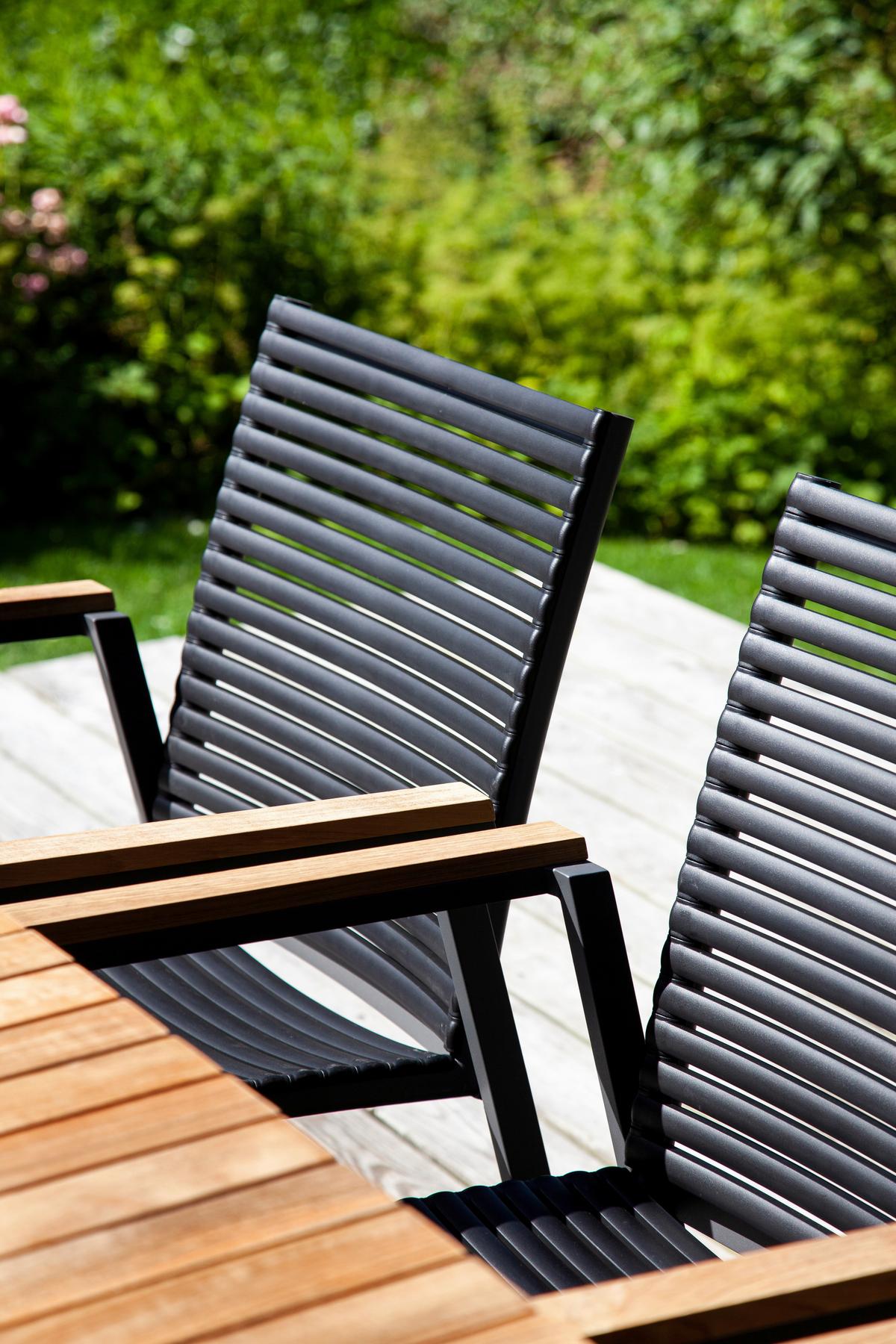 Gartentisch Mood Extreme Teakholz/Anthrazit rostfrei - Anthrazit/Teakfarben, KONVENTIONELL, Holz/Metall (167,5/100/74cm) - Gardenson