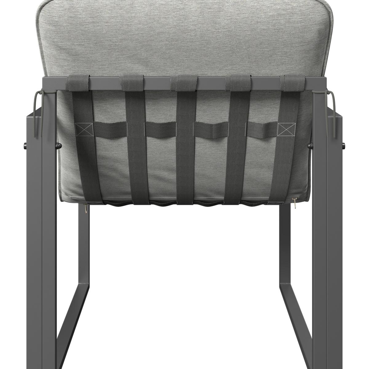 Vrtni Set Lucia - tamno siva/svijetlo siva, Basics, staklo/metal