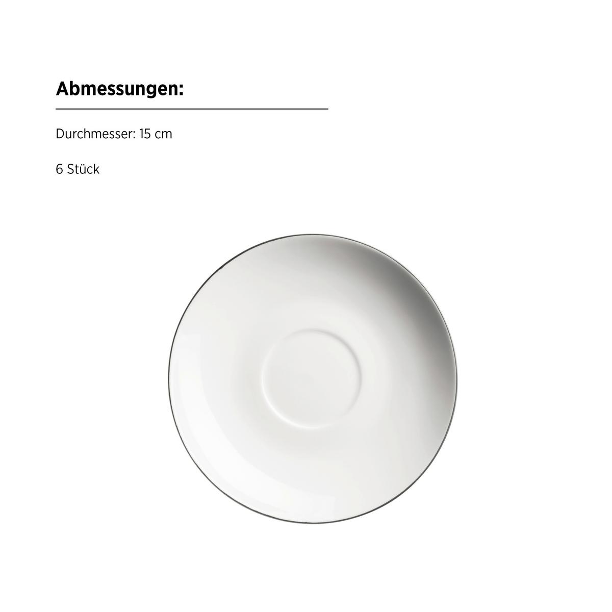 KAFFEESERVICE FELISE - Weiss/Schwarz, Trend, Keramik - Mäser