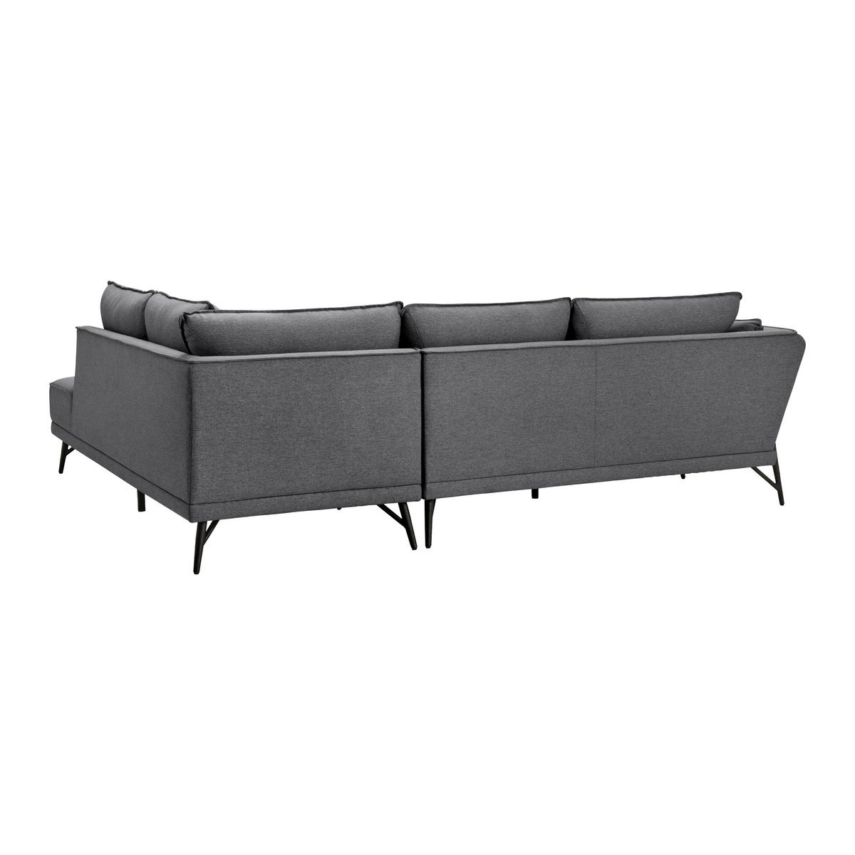 Kutna Garnitura Hanna - tamno siva/crna, Moderno, drvo/metal (260/87/217cm) - Bessagi Home