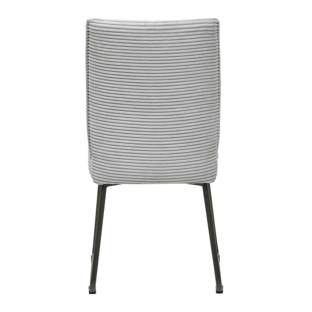 Stol Cora, Siva, Žamet - siva/črna, Moderno, kovina/tekstil (47/90/60cm) - Mömax
