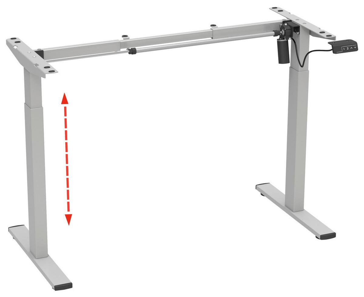 Ogrodje Dvižne Mize E-lona, Srebrna - srebrne barve, Design, kovina (92/48/71cm) - MID.YOU