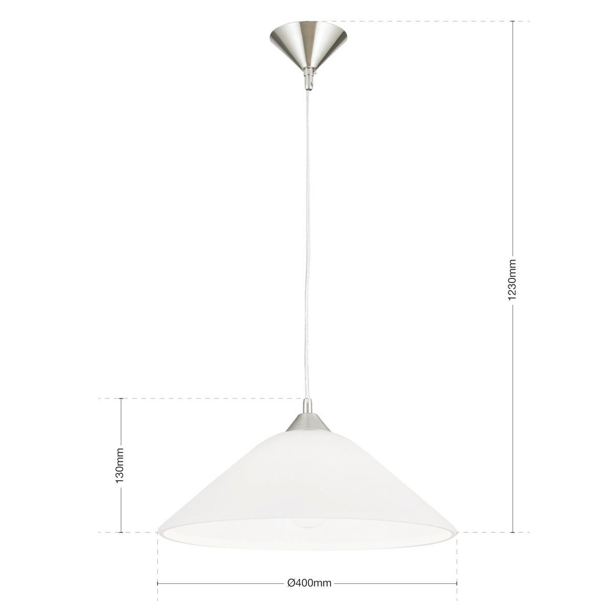 LAMPA WISZĄCA HL 6-1525/1 SATIN GRADO - kolor srebrny, Konventionell, metal/szkło (40/123cm)