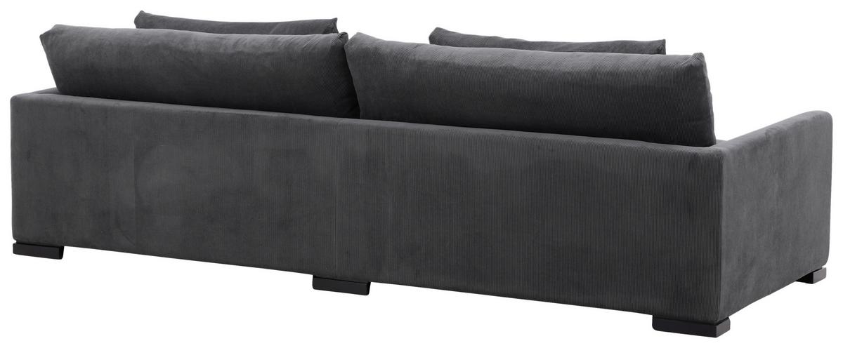 3-SITZER-SOFA DURHAM - Dunkelgrau, Design, Holz/Textil (270/82/105cm) - Livetastic