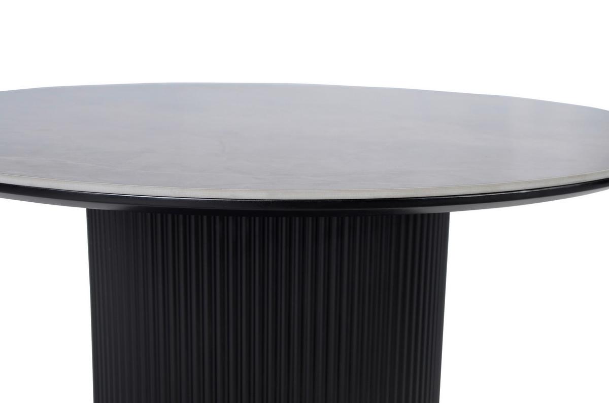 STOLIK KAWOWY GROOVE - jasnoszary/czarny, Design, materiał drewnopochodny/ceramika (80/80/40cm) - Stylife