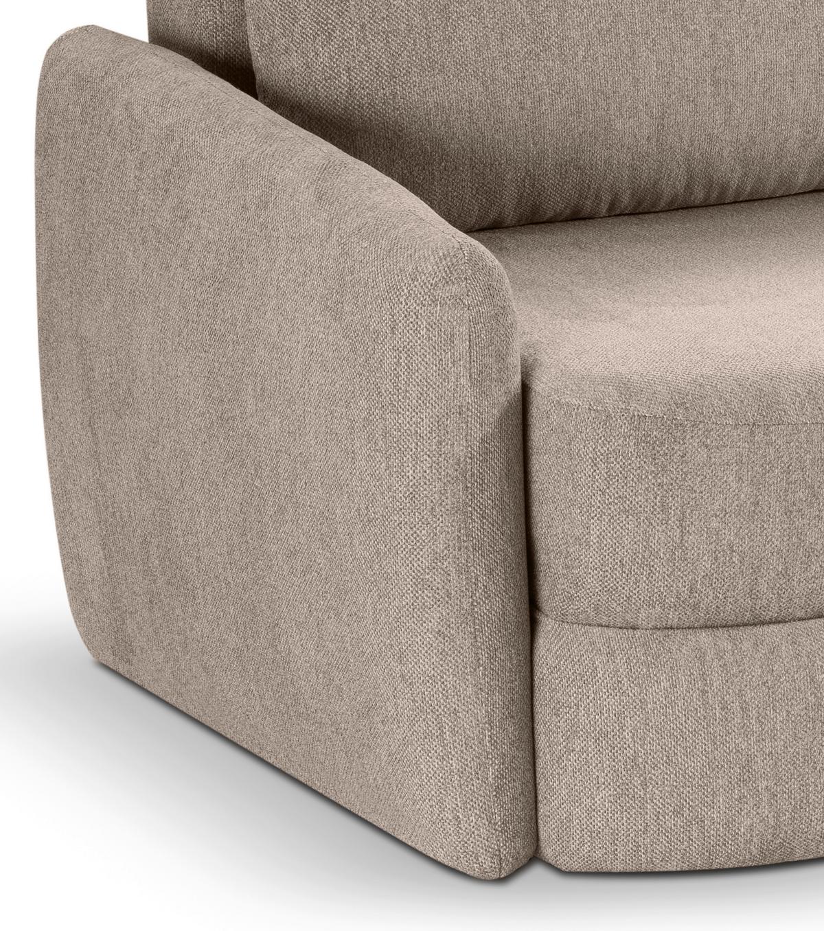 Schlafsofa Diana Beige - Beige/Schwarz, Basics, Holz/Kunststoff (231/93/108cm) - MID.YOU
