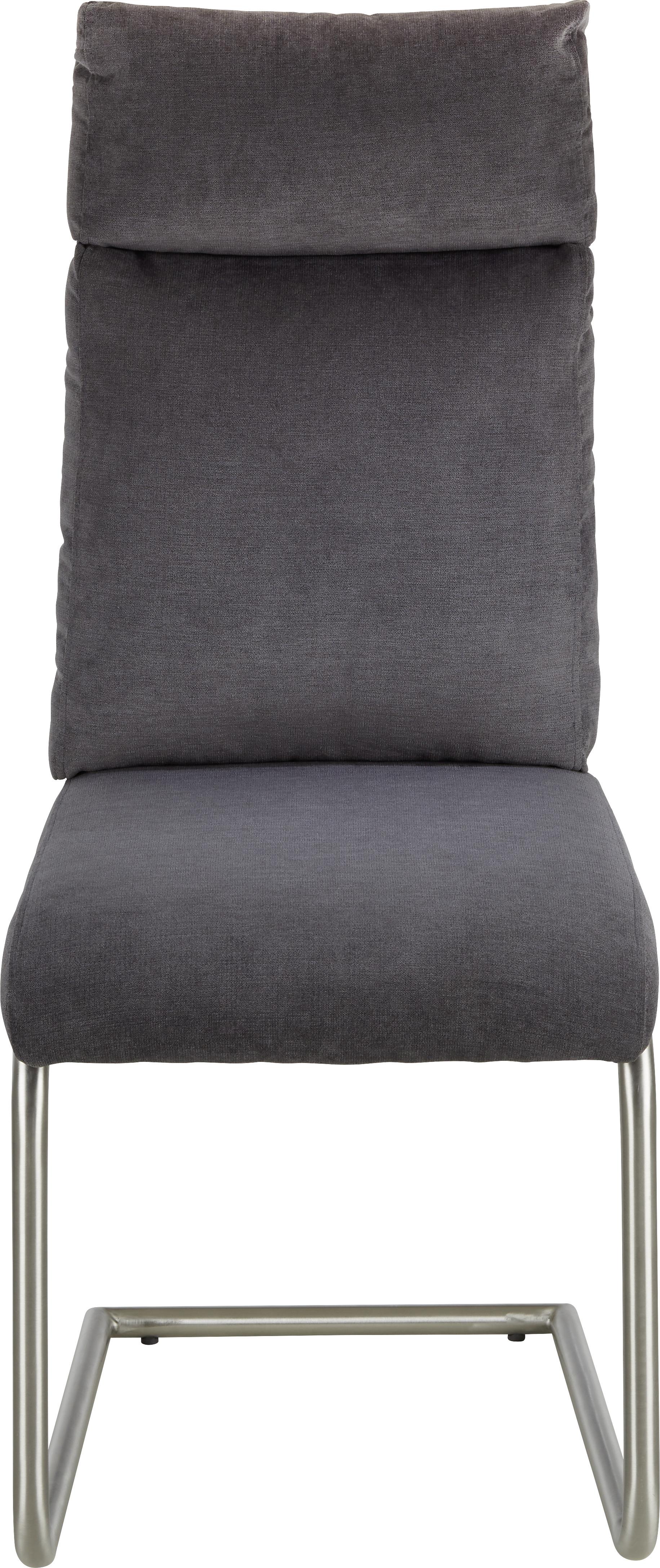 Schwingstuhl in Anthrazit - Edelstahlfarben/Anthrazit, Modern, Textil/Metall (45/106/62cm) - Mömax