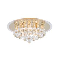 KRYSZTAŁOWA LAMPA SUFITOWA DLU 2378/4/38 GLORIA - kolor złoty, Lifestyle, metal/szkło (38/15cm)