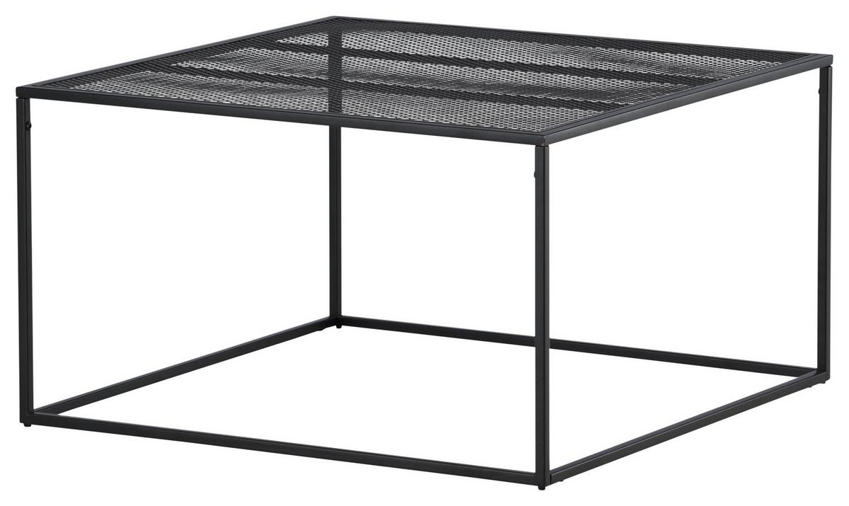 COUCHTISCH NETZ - Schwarz, Design, Metall (80/80/45cm) - Livetastic