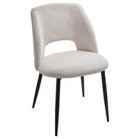 Stuhl Zoe Beige - Beige/Schwarz, Lifestyle, Textil/Metall (51/82/57cm) - Mömax