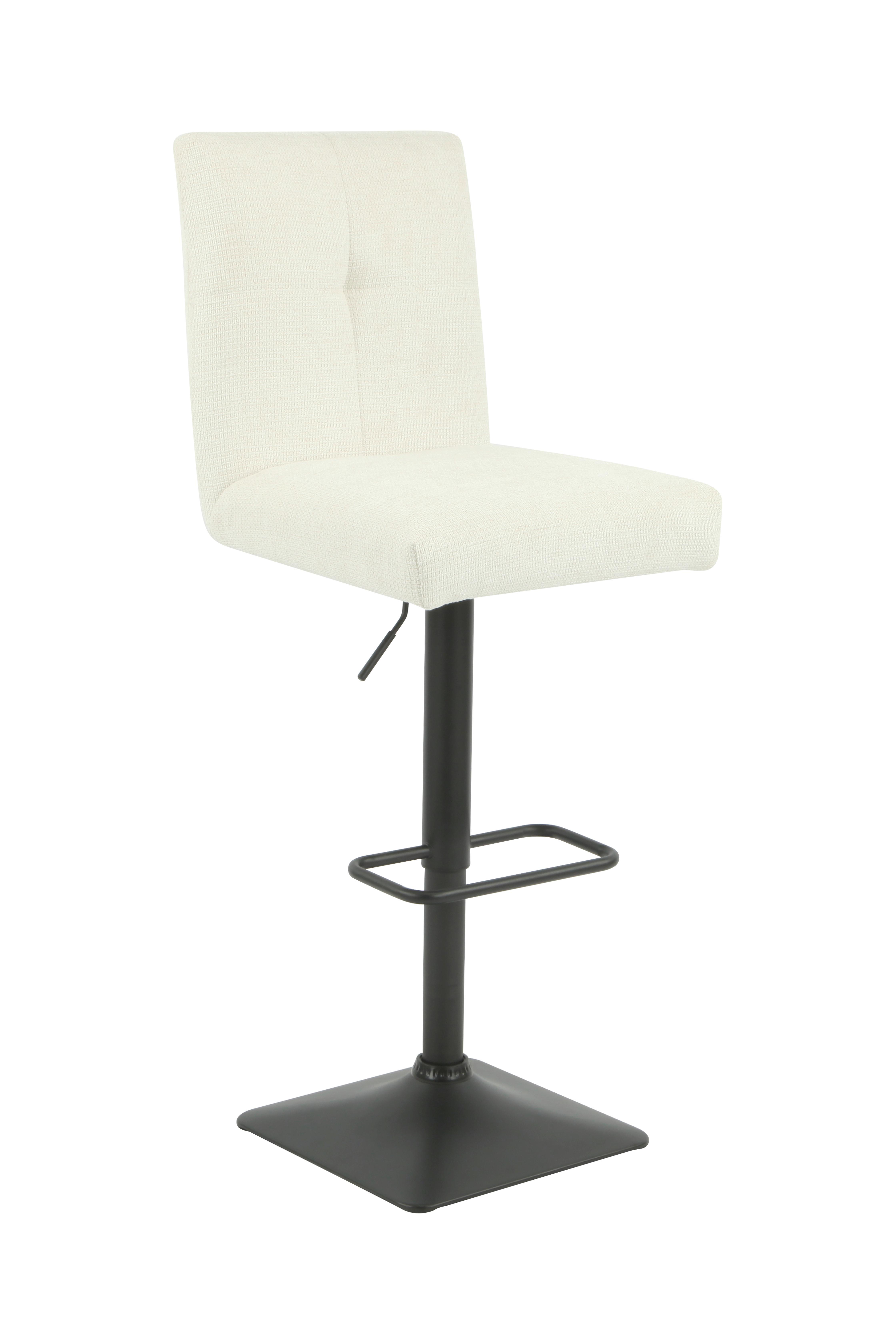 BARHOCKER SORICO H - Beige/Schwarz, MODERN, Textil/Metall (46/103-123,5/56cm) - MID.YOU