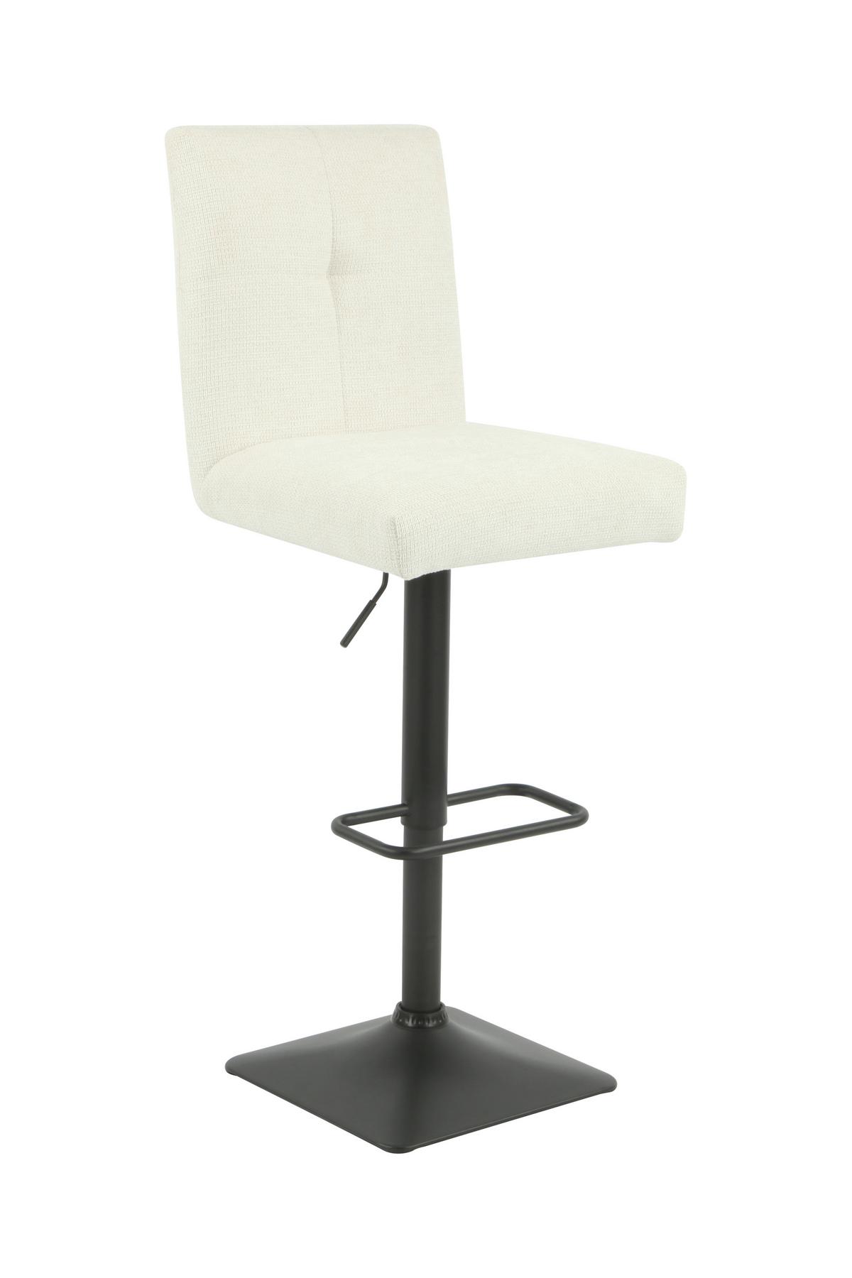 BARHOCKER SORICO H - Beige/Schwarz, MODERN, Textil/Metall (46/103-123,5/56cm) - MID.YOU