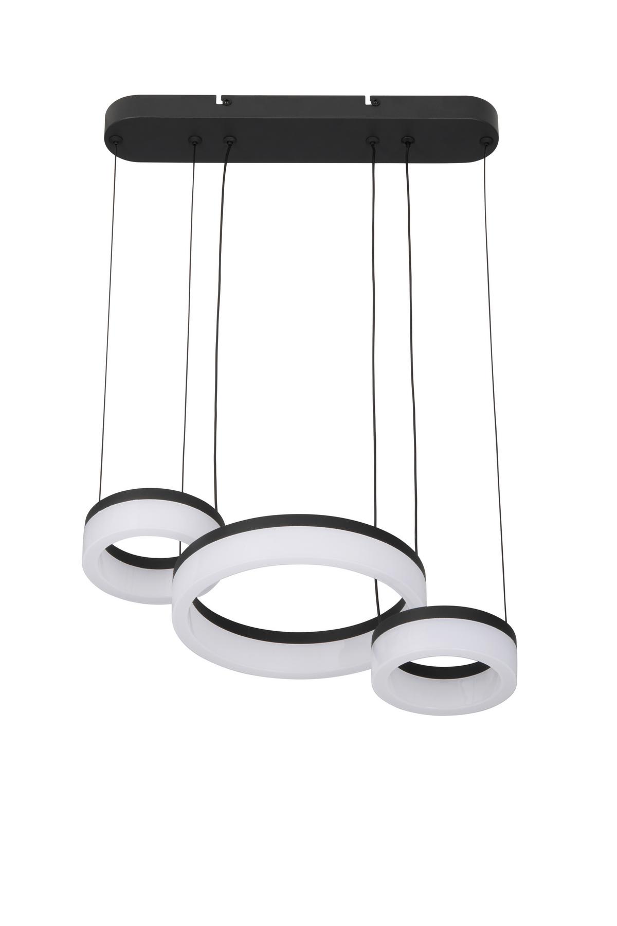 LED-Hängeleuchte Gutzi Schwarz max. 30 Watt - Schwarz, MODERN, Kunststoff/Metall (40/23/50cm)