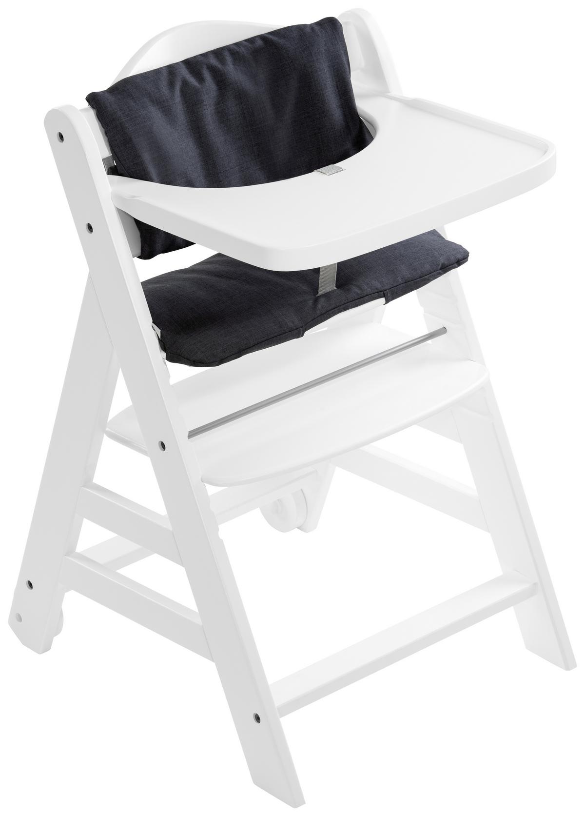 WYSOKIE KRZESŁO 663240 BETA+BOUNCER - biały/szary, Basics, drewno (58/48/83cm) - Hauck