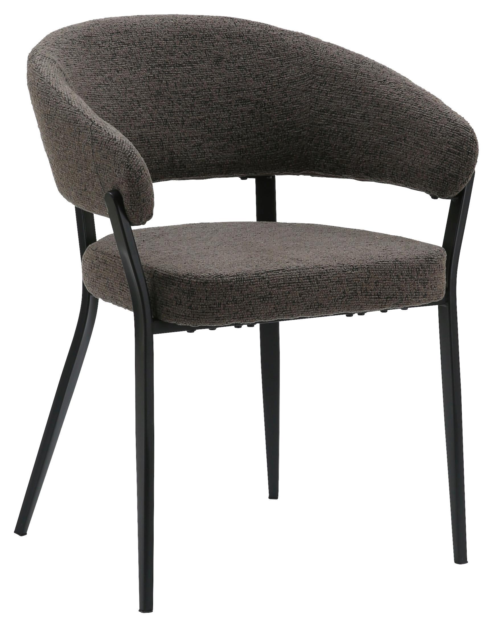 Stolica Zita - siva/crna, Moderno, metal/tekstil (60/78/56cm) - Premium Living