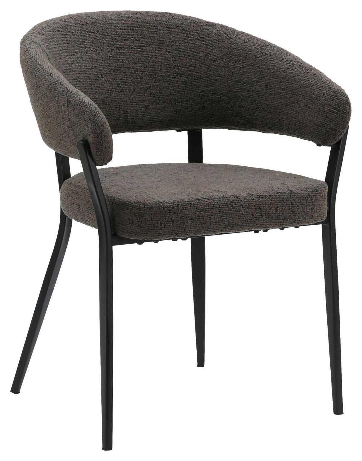 Stolica Zita - siva/crna, Moderno, metal/tekstil (60/78/56cm) - Premium Living