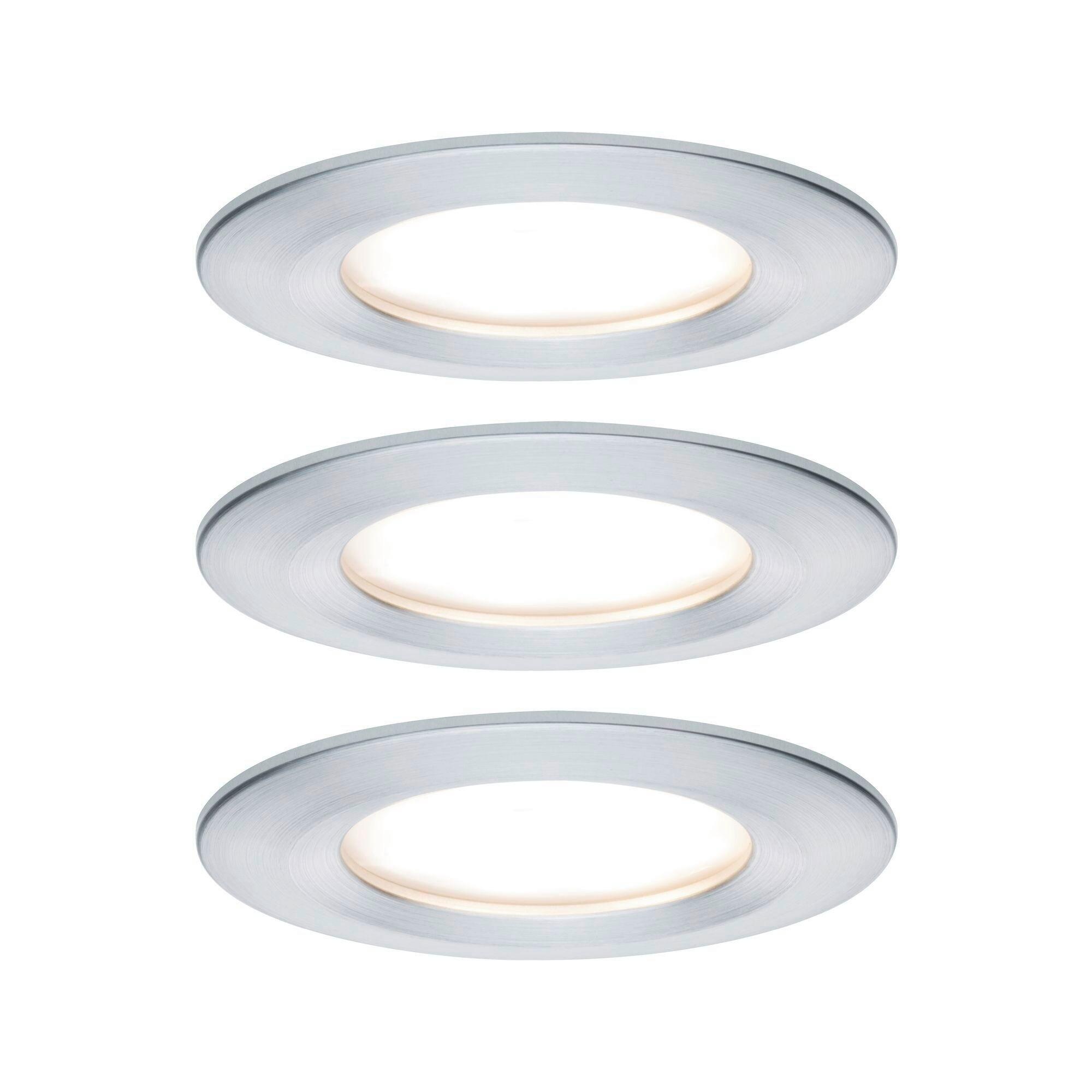 LED-Deckenleuchte Nova max. 3x 6,5 Watt, 3-teilig - Alufarben, Basics, Metall (8,4cm) - Paulmann