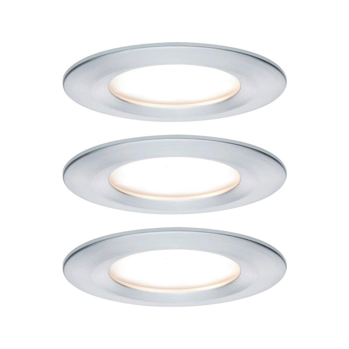 LED-Deckenleuchte Nova max. 3x 6,5 Watt, 3-teilig - Alufarben, Basics, Metall (8,4cm) - Paulmann
