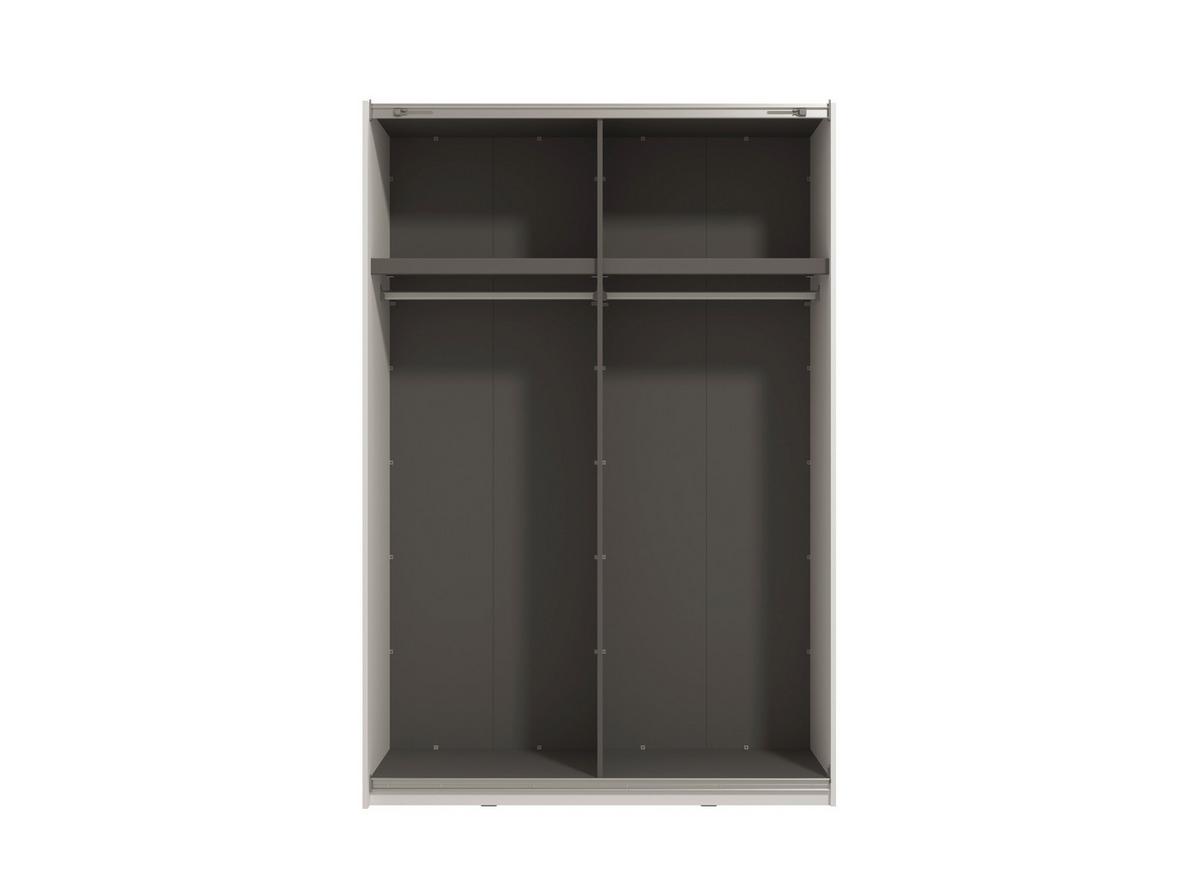Schwebetürenschrank Gard 150 in Weiß - Schwarz/Weiß, KONVENTIONELL, Holzwerkstoff/Metall (146/217/61cm) - Mömax