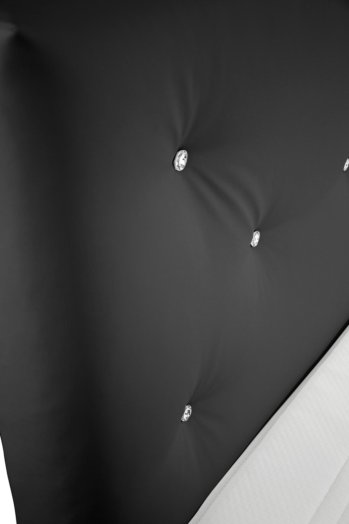 Boxspring Krevet Luminosa - crna, Moderno, tekstil/plastika (180/200cm)