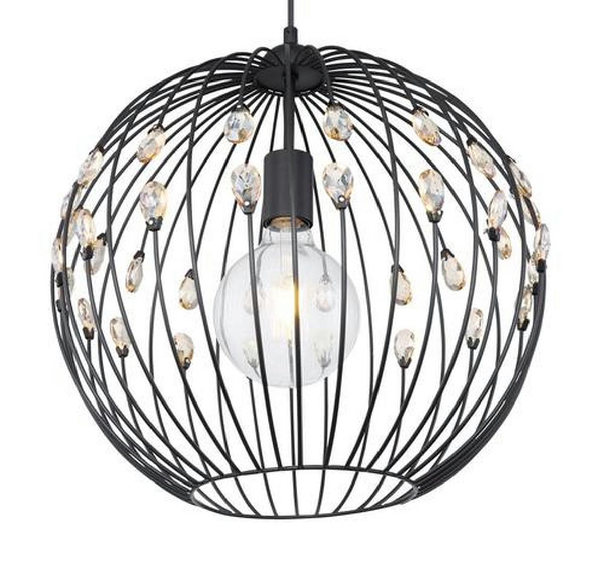Svjetiljka Viseća 16029h1 - crna, Basics, staklo/metal (40/120cm) - Globo