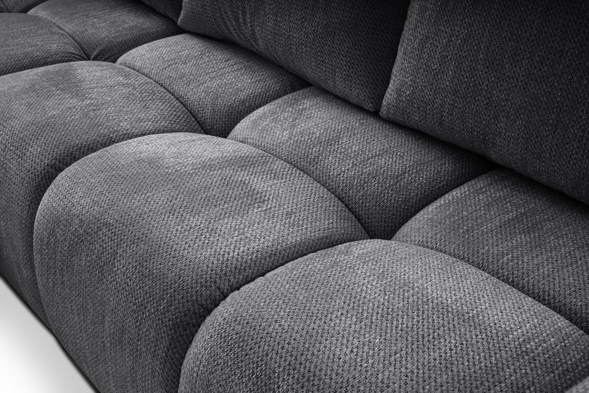 Kutna Garnitura Genova - crna/antracit, Basics, tekstil/metal (299/74-90/173cm) - Modern Living