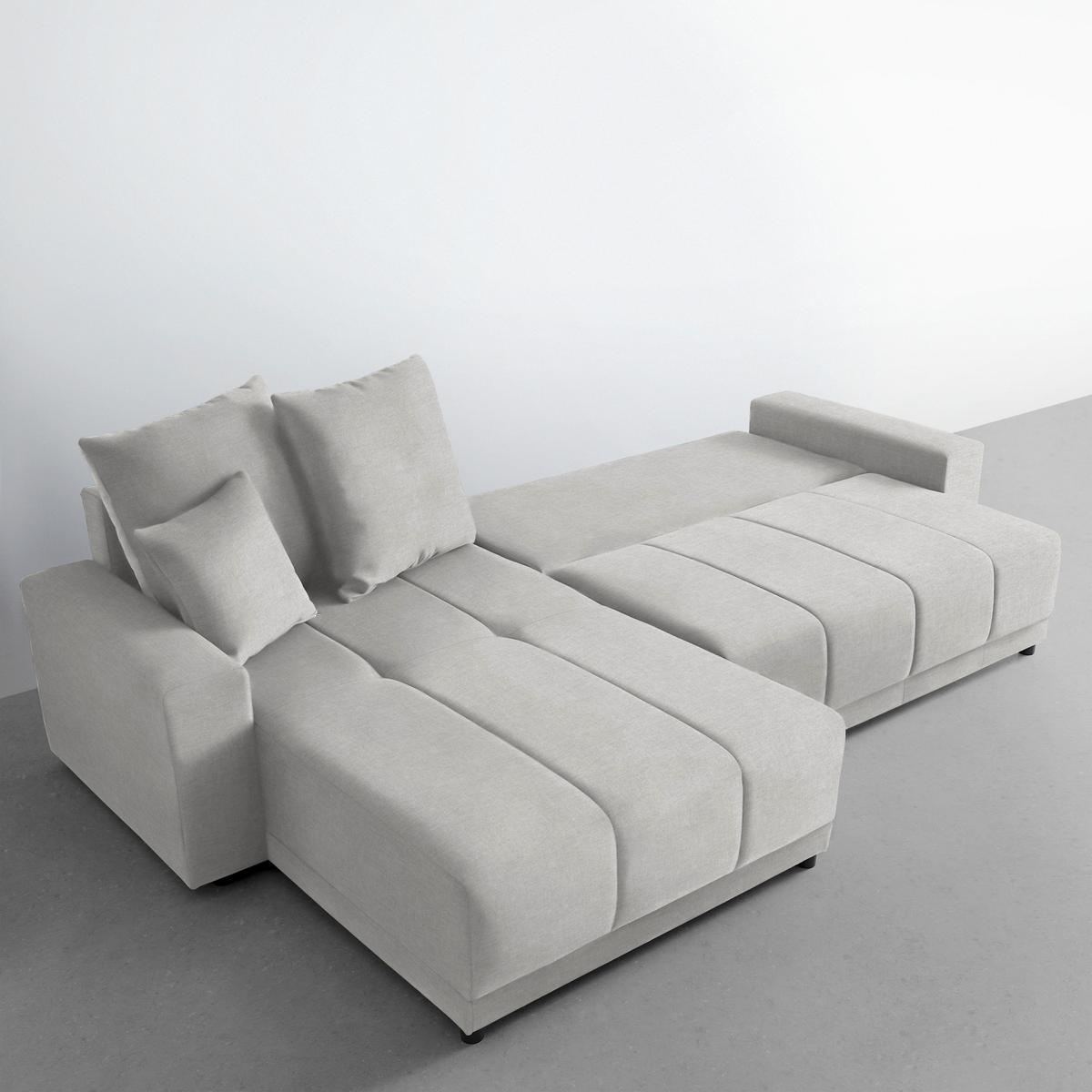 Ecksofa Alatri Hellgrau - Hellgrau/Schwarz, MODERN, Kunststoff/Textil (289/90/176cm) - Based